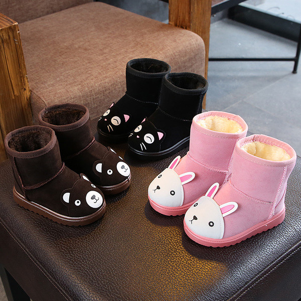 Cizme pentru copii pentru fete in roz, maro si negru