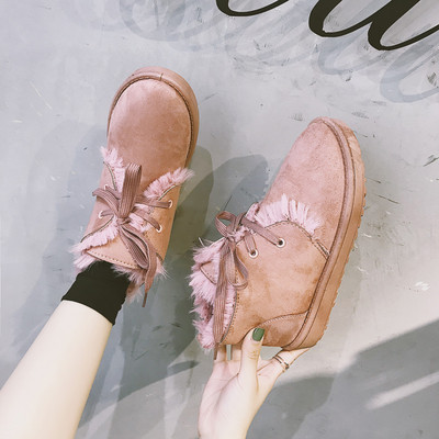 Γυναικείες χειμωνιάτικες μπότες με απαλή επένδυση και γραβάτες σε διάφορα χρώματα