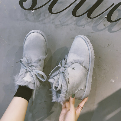 Γυναικείες χειμωνιάτικες μπότες με απαλή επένδυση και γραβάτες σε διάφορα χρώματα