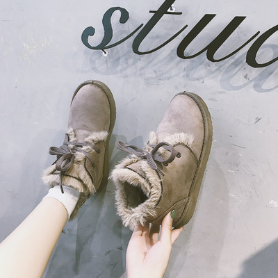 Γυναικείες χειμωνιάτικες μπότες με απαλή επένδυση και γραβάτες σε διάφορα χρώματα