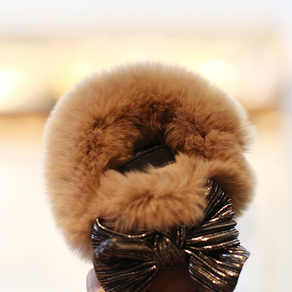 Három színű szalagos téli babacipő