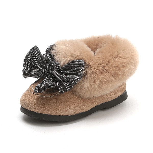 Három színű szalagos téli babacipő