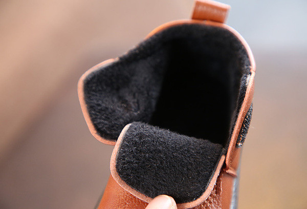 Pantofi de iarna bebelusi pentru fete si baieti din piele ecologica in trei culori