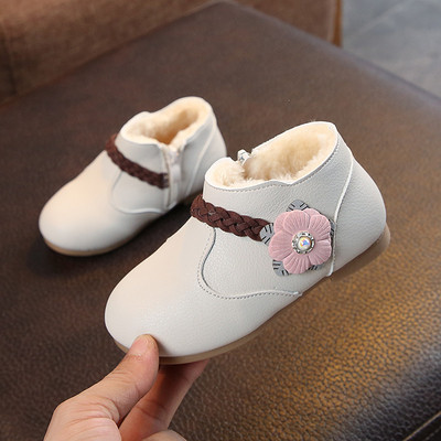 Öko bőrből készült téli gyerekcipő lányoknak három színben