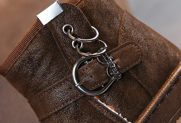 Cizme de iarna pentru copii pentru fete in negru, maro si rosu