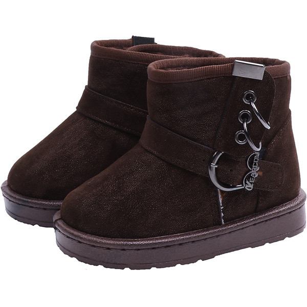 Cizme de iarna pentru copii pentru fete in negru, maro si rosu