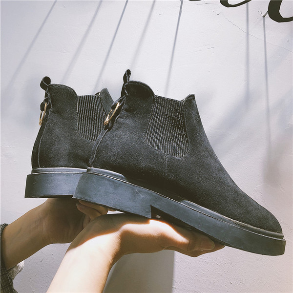 Cizme casual dama cu decor metalic in negru si maro