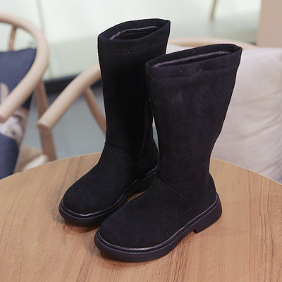 Modern gyerekcsizma lányoknak barna és fekete színben