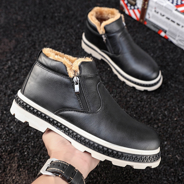 Pantofi de iarnă casual pentru bărbați, cu talpă aspră