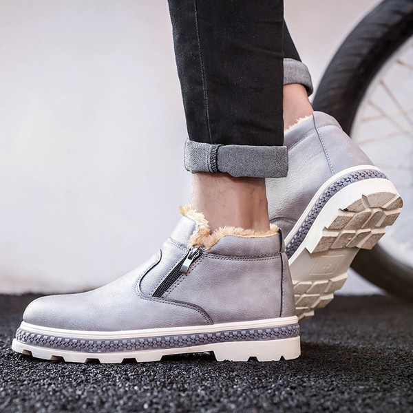 Pantofi de iarnă casual pentru bărbați, cu talpă aspră