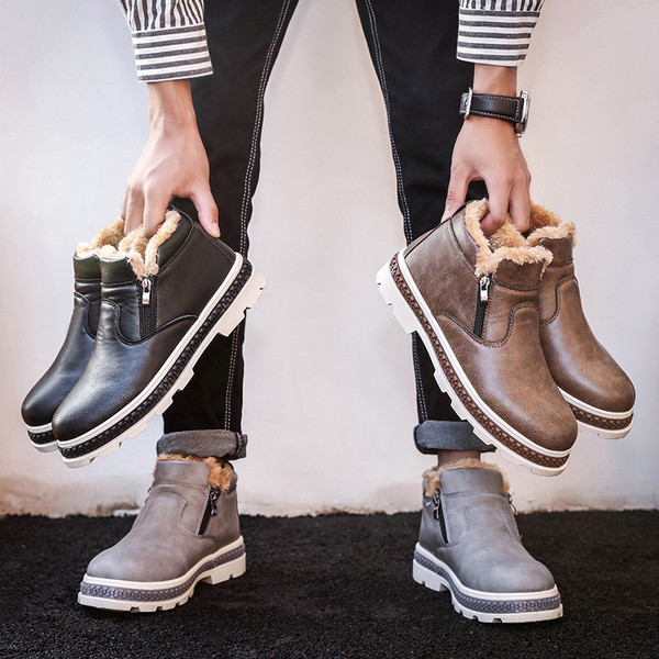 Pantofi de iarnă casual pentru bărbați, cu talpă aspră