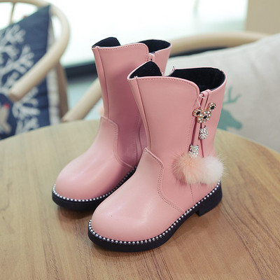 Children`s modern boots for girls in three colors