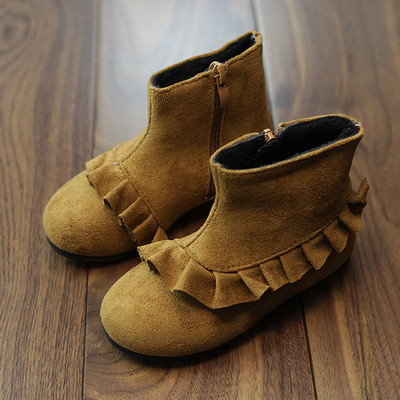 Cizme pentru copii din piele intoarsa ecologica in trei culori