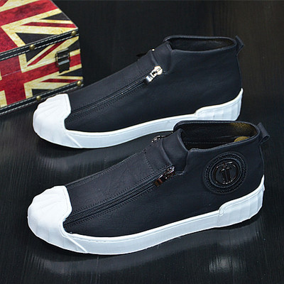 Alkalmi férfi téli cipő két színben cipzárral