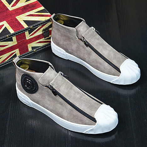 Alkalmi férfi téli cipő két színben cipzárral