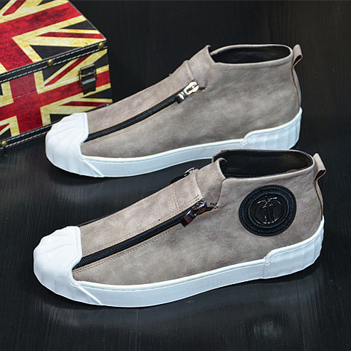 Alkalmi férfi téli cipő két színben cipzárral