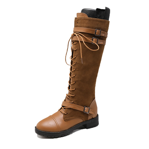 Aktuális női csizma fűzős és pántos három színben