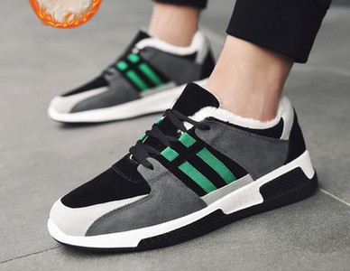 Μοντέρνα αθλητικά παπούτσια χειμωνιάτικων ανδρών σε δύο χρώματα με απαλή επένδυση