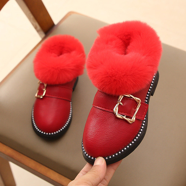 Ghete noi moderne pentru copii cu puf în trei culori