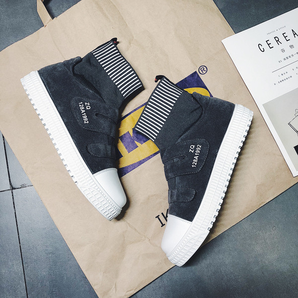 Pantofi de iarna casual barbatesti cu autocolante in trei culori