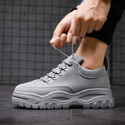 Ανδρικά πάνινα παπούτσια χειμωνιάτικων ατόμων με παχιά σόλα σε τρία χρώματα