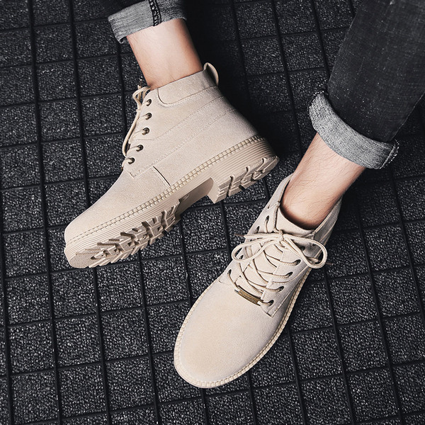 Stílusos férfi csizma öko velúrból három színben