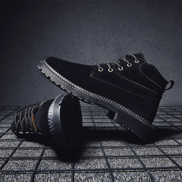 Stílusos férfi csizma öko velúrból három színben