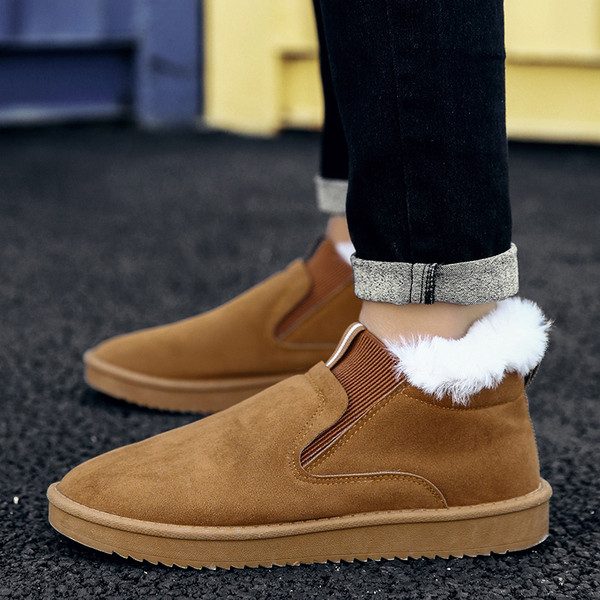 Alkalmi férfi téli cipő puha béléssel