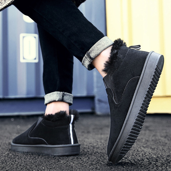 Alkalmi férfi téli cipő puha béléssel