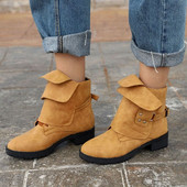 Öko bőrből készült modern női csizma négy színben