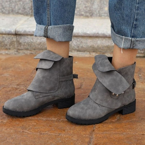 Öko bőrből készült modern női csizma négy színben