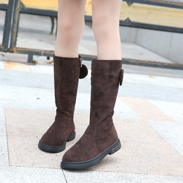 Ghete moderne pentru copii din piele intoarsa ecologica in trei culori