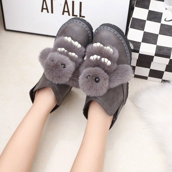 Cizme casual dama din piele ecologica cu element 3D in doua culori