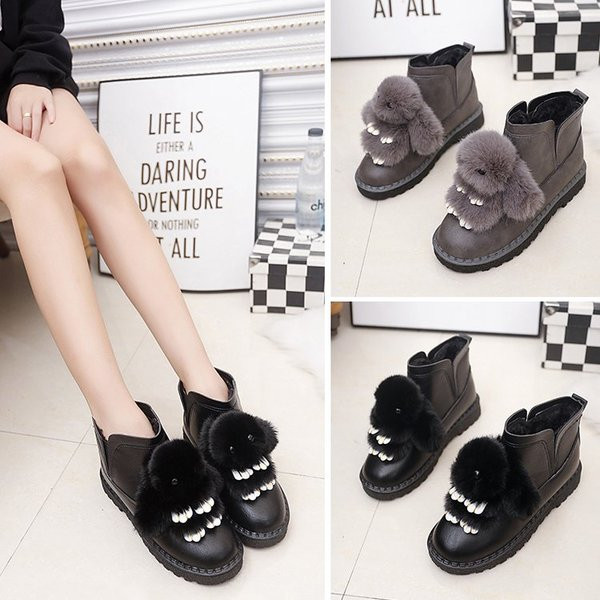 Cizme casual dama din piele ecologica cu element 3D in doua culori