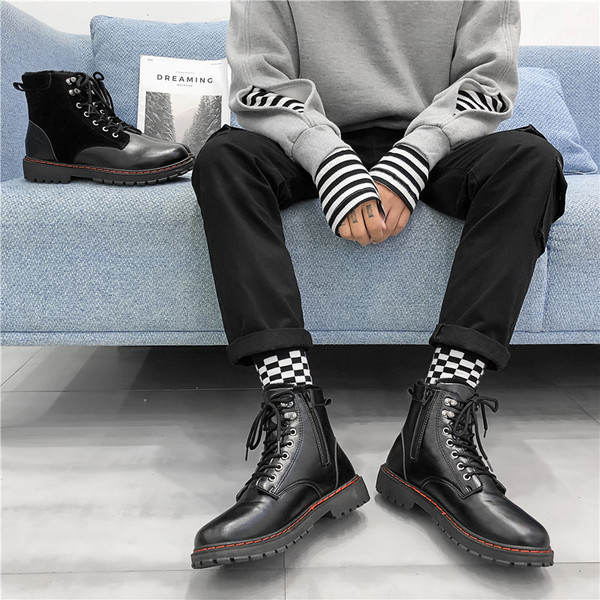 Cizme casual pentru bărbați în negru