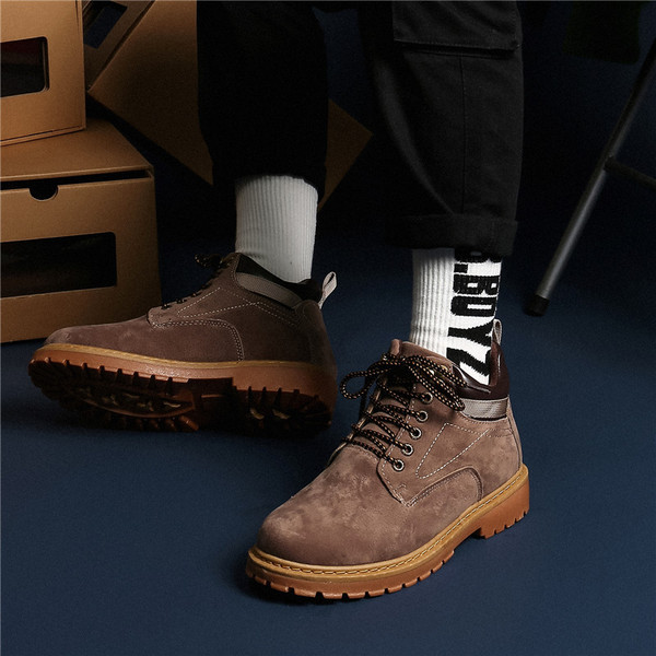 Elegáns férfi téli cipő eco velúrból három színben