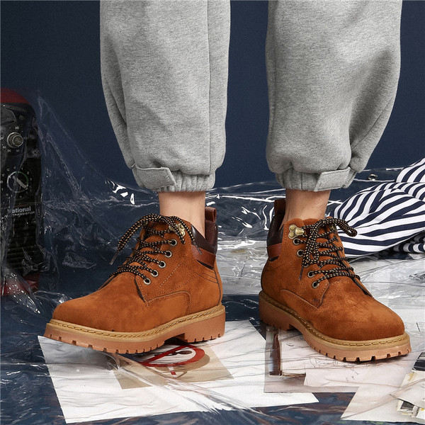 Elegáns férfi téli cipő eco velúrból három színben