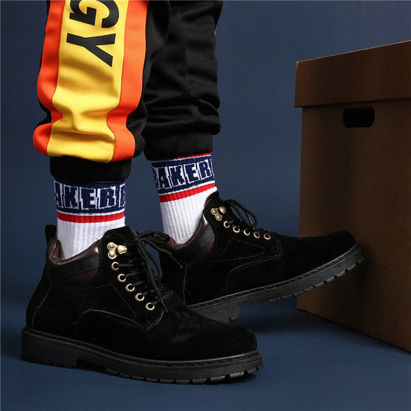 Elegáns férfi téli cipő eco velúrból három színben