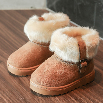 Χειμερινές μπότες για κορίτσια με χνούδι και χοντρά πέλματα
