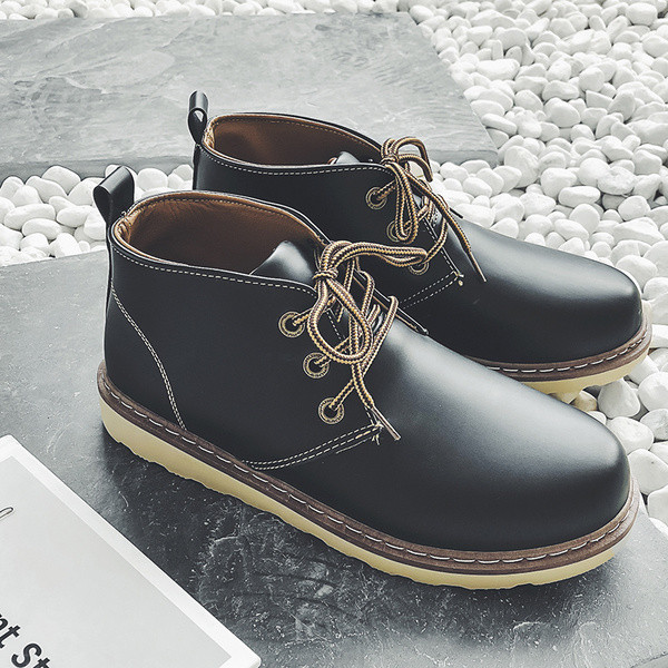 Eko bőrből készült alkalmi férfi csizma