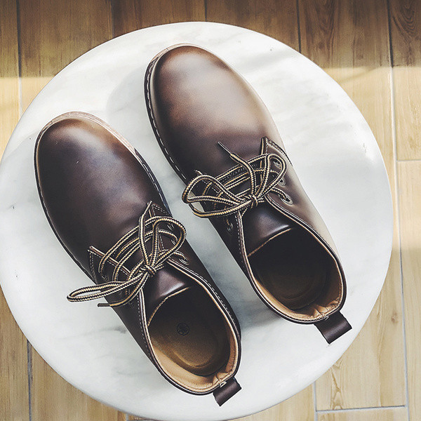 Eko bőrből készült alkalmi férfi csizma