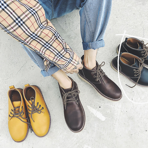 Eko bőrből készült alkalmi férfi csizma