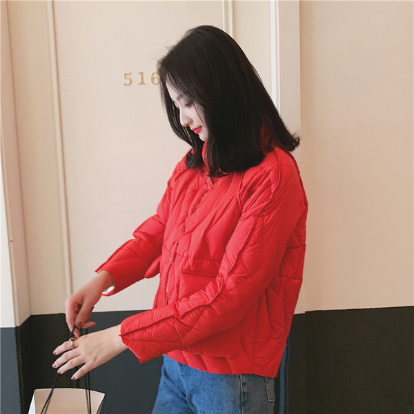 Κυρίες κομψό σακάκι με κολάρο σε σχήμα O σε έξι χρώματα