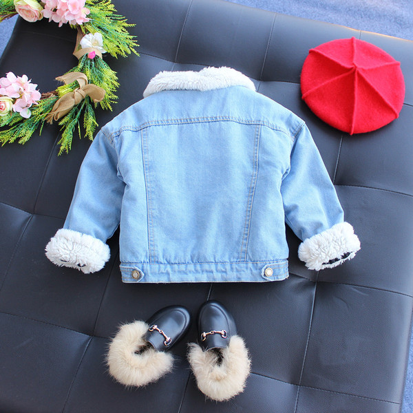 Alkalmi gyerek farmerdzseki puha béléssel