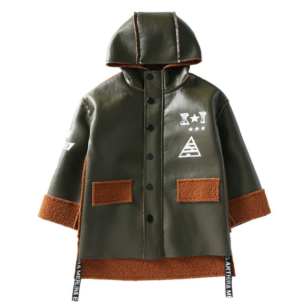 Alkalmi gyerek bőrdzseki fiúknak öko bőrből, két színben