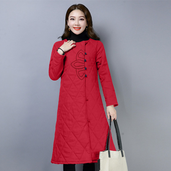 Stílusos női kabát piros és kék színben