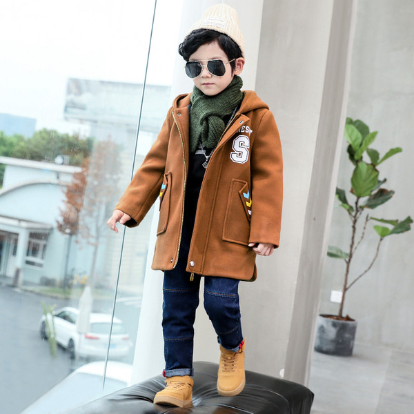Jachetă groasă pentru copii modernă pentru băieți în trei culori