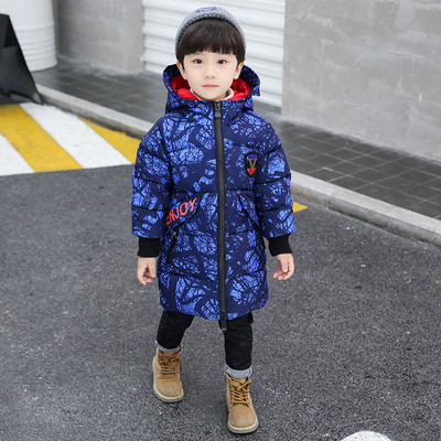 Alkalmi gyerek téli kabát fiúknak kapucnival három színben