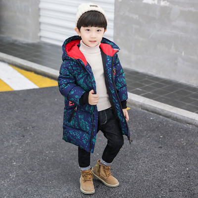 Alkalmi gyerek téli kabát fiúknak kapucnival három színben