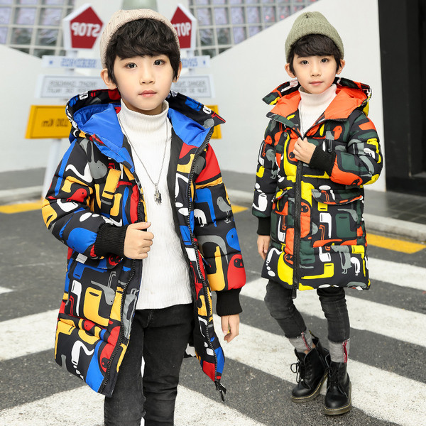 Egyedi gyerek téli kabát irizáló színekben